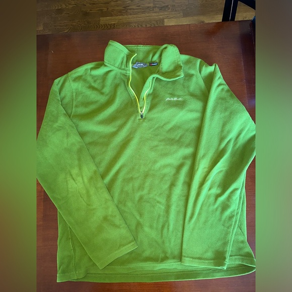 Eddie Bauer Other - Eddie Bauer Pullover Men's L Polartec Green 1/4 Zip Fleece Shirt Jacket L/S
